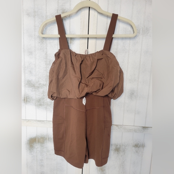 Nwot Free People Bubble Trouble Onsie Brown - Picture 4 of 6